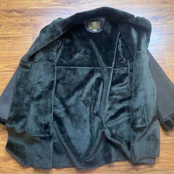 Vintage Venom Women's Brown Sherpa Faux Suede Penny Lane Coat Size XL Streetwear - Picture 11 of 16